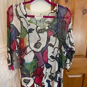 Joseph Ribkoff Multicolor Lace Top